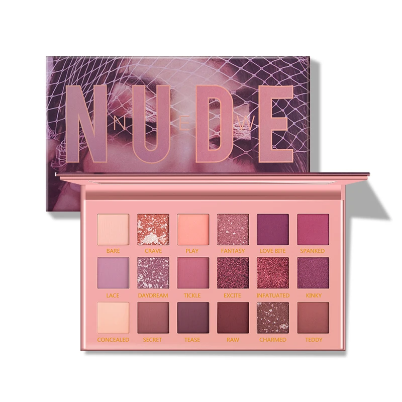

DESRET 18 Colors ROSE Nude Glitter Eyeshadow Matte Shimmer Palette Lasting Waterproof Mineral Eye Shadow Makeup Cosmetic