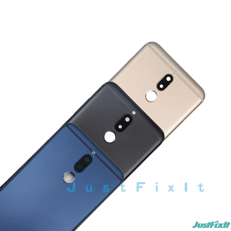 Для HUAWEI Mate 10 Lite задняя крышка батарейного отсека, корпус для Nova 2i, металлическая дверная камера, запчасти для ремонта стеклянных линз