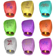 

10pcs Thicken DIY Chinese Sky Paper Flying Wishing Lanterns Fly Candle Lamps Christmas Party Birthday Wedding Decoration LIght