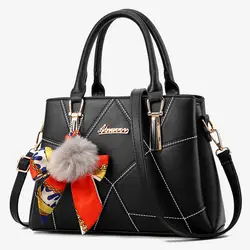 Брендовая женская сумка на плечо с бантом, Женская Большая вместительная сумка, женская модная повседневная Высококачественная сумка