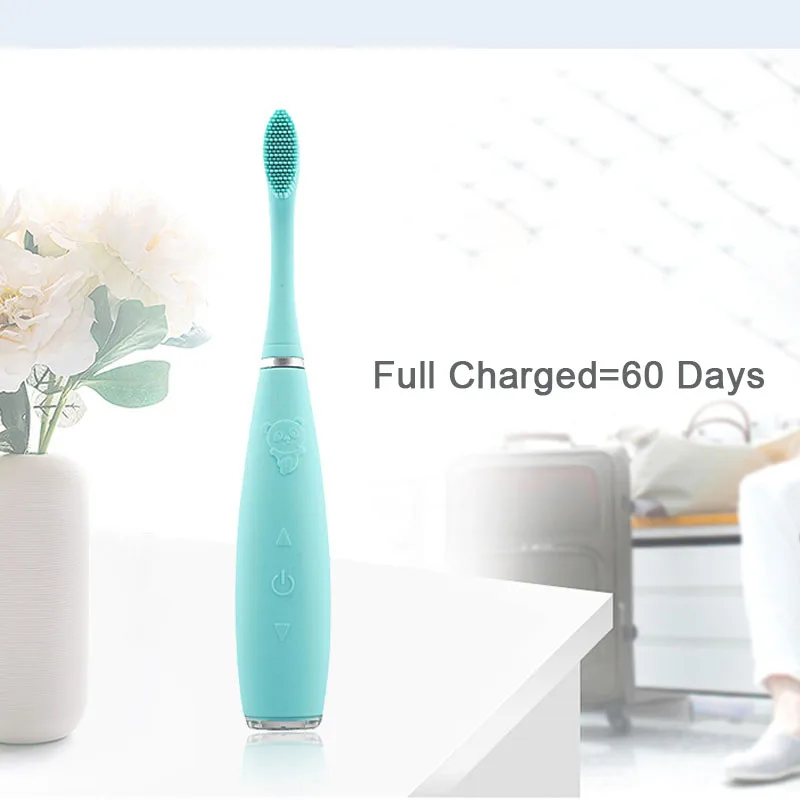 Silicone Automatic Electric Toothbrush USB Rechargeable for Child Ultrasonic Travel Toothbrush IPX7 Waterproof Tooth Brush Silicone Automatic Electric Toothbrush USB Rechargeable for Child Ultrasonic Travel Toothbrush IPX7 Waterproof Tooth Brush