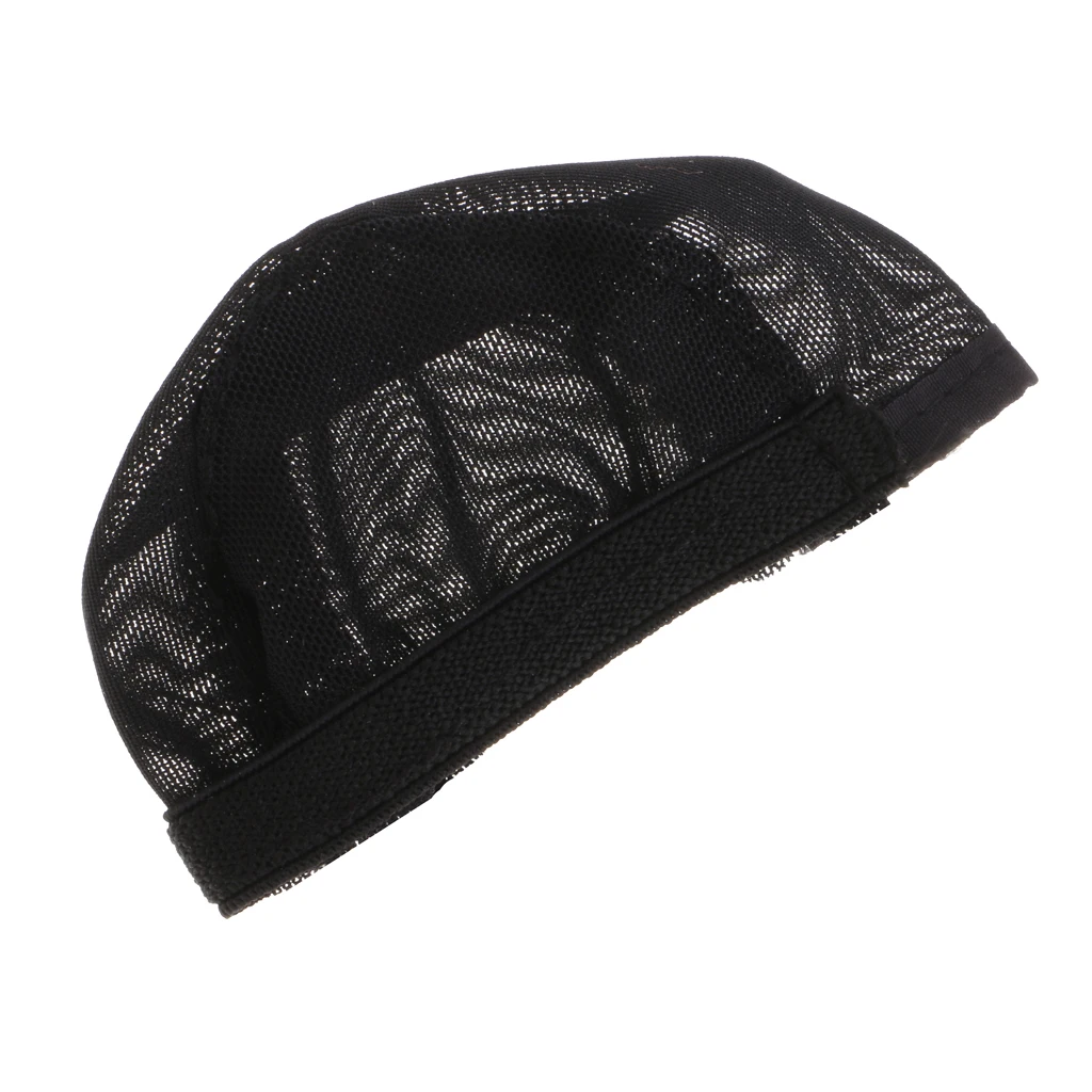 2 Pieces Doll Wigs Cap Headgear Cap for 70cm Uncle Male BJD Doll Fixed-Wig Net DIY Making Accessories Black
