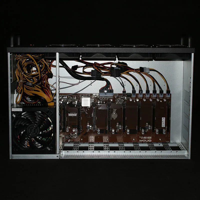 Bitcoin Miner Case Pc Server System Usb Miner Frame Eth Btc Ess Mining Rig 8 Gpu Rack Per Onda Ak2980 K7 K15 B250 D8P 55 Chassis
