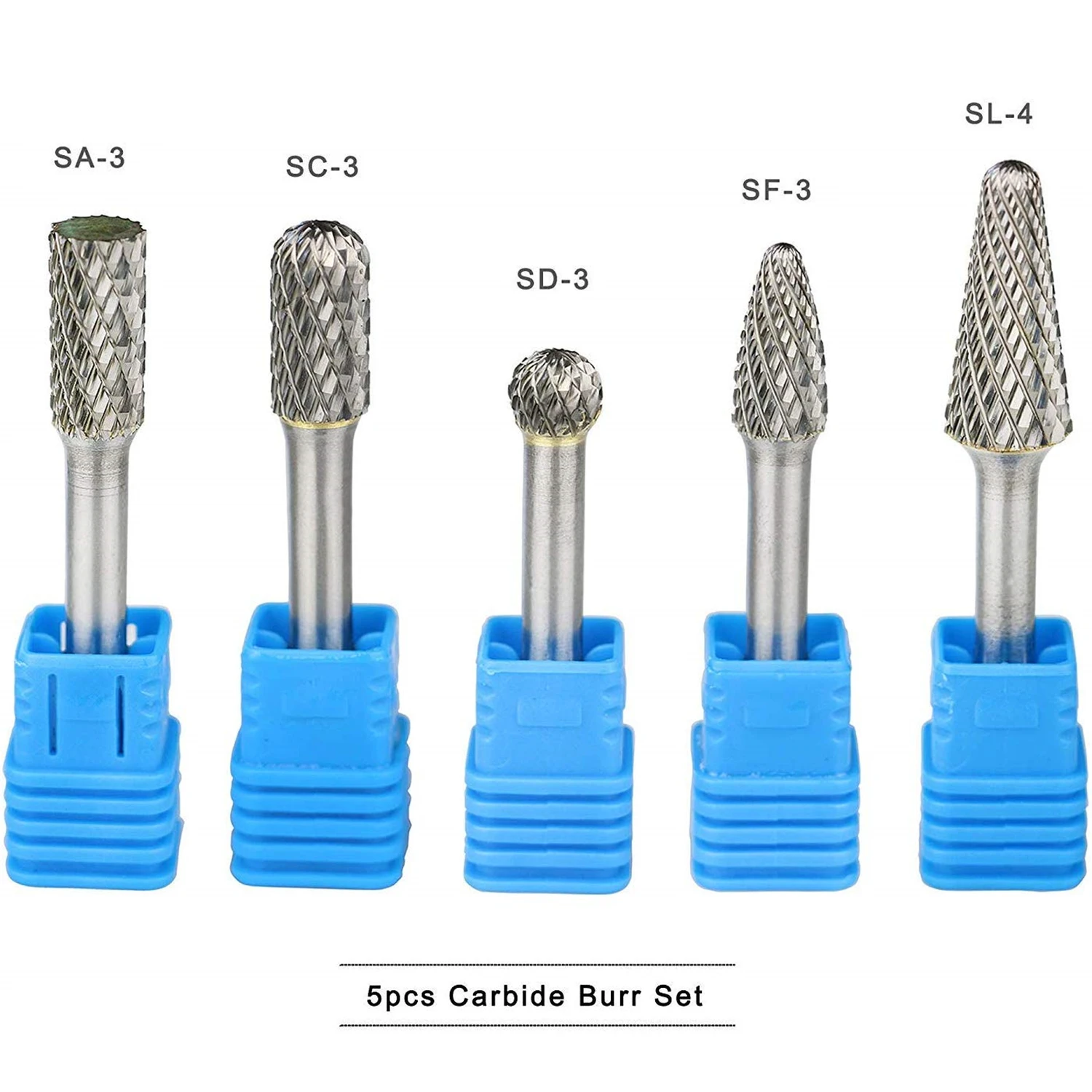 5pcs Tungsten Carbide Burr Set 1 4 Inch 6 35mm Shank Double Cut Carbide Burrs Rotary Die Grinder Engraving The Metal And Wood Abrasive Tools Aliexpress