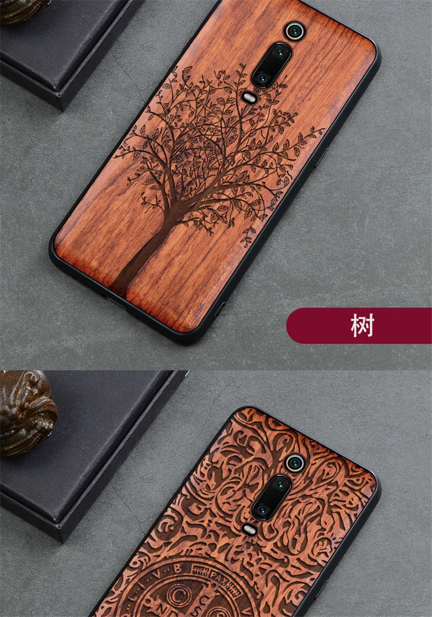 Чехол для телефона BOOGIC для Xiaomi mi 9t mi 9 mi 9 se Деревянный чехол из ТПУ для Xiao mi Red mi K20 Note 7 Pro ультратонкий Деревянный чехол
