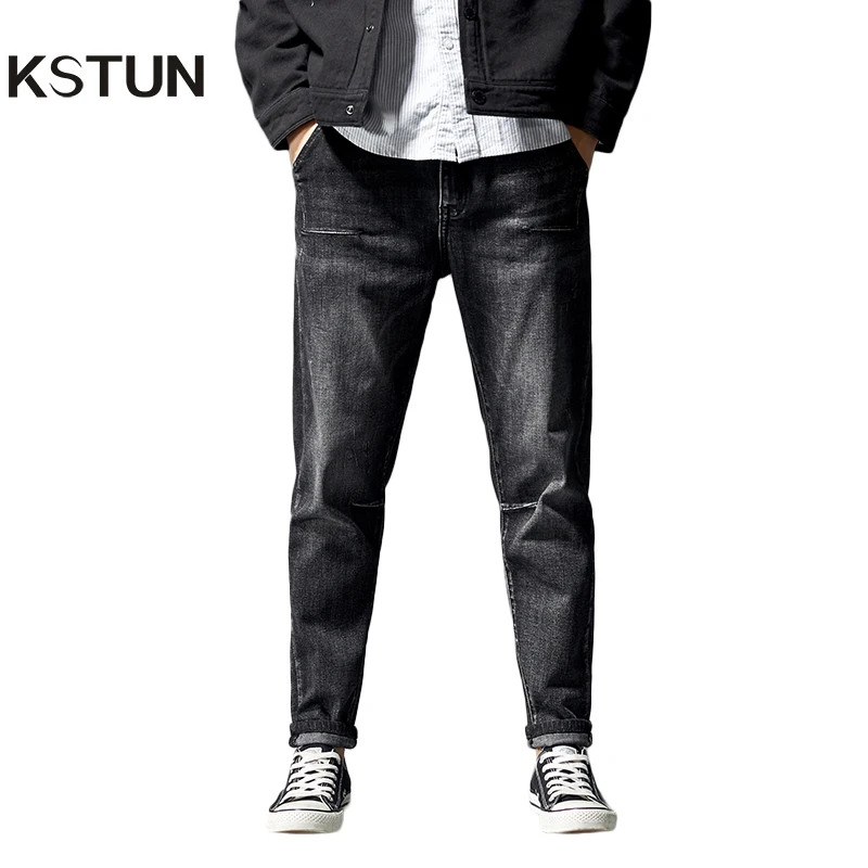 KSTUN jeans for men straight fit through the hips and thighs but tapers near the ankles regular fit well men's trousers elastic KSTUN jeans for men straight fit through the hips and thighs but tapers near the ankles regular fit well men's trousers elastic
