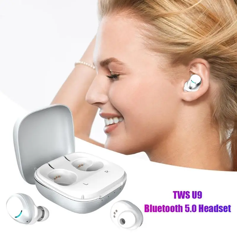 U9 TWS беспроводные bluetooth-наушники в ухо с сенсорным управлением с зарядным устройством