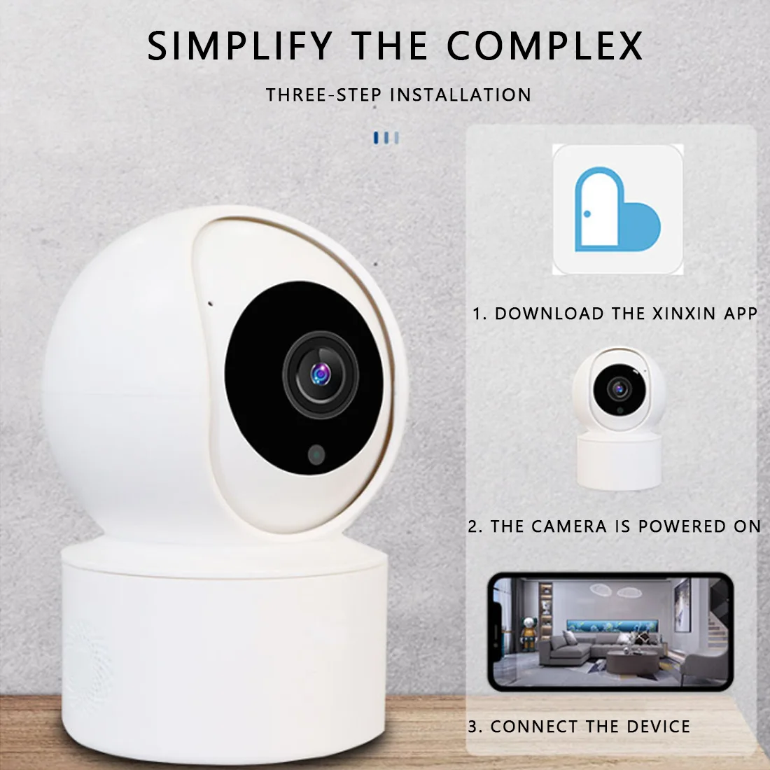 

Home Security Surveillance Camera Wifi Camera360 Angle Baby Security Monitor IP Cam WiFi Pan-tilt Night Vision Video
