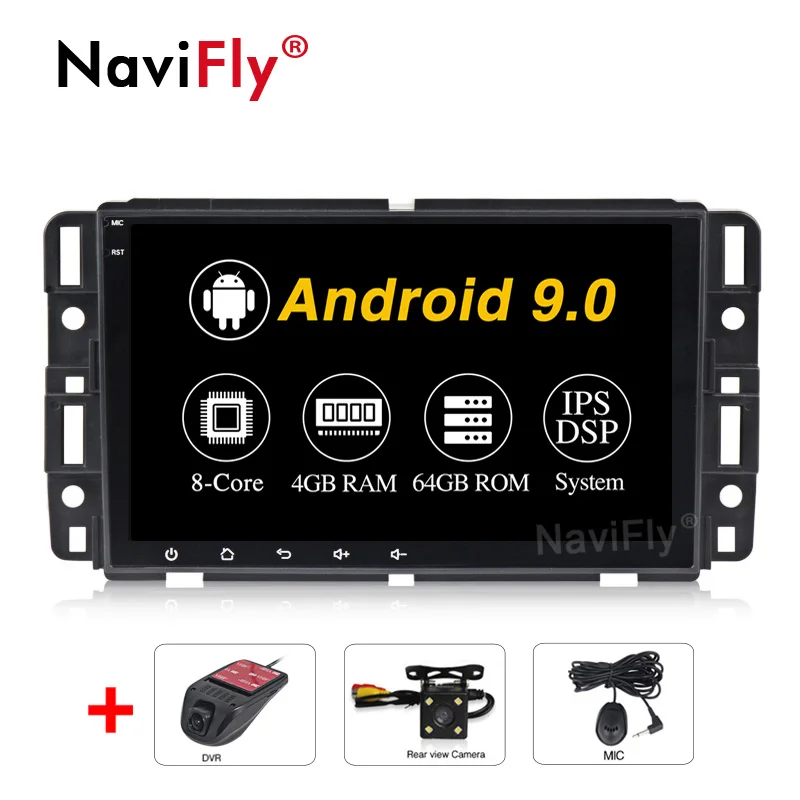 " ips DSP Android 9,0 8 ядерный Автомобильный gps навигация для GMC Yukon Sierra Tahoe Acadia Suburban Chevrolet Enclave Автомобильный dvd Радио gmc - Цвет: 8Core Camera DVR