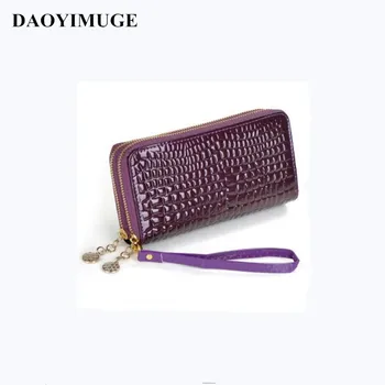 

Ladies' wallet fashion double zipper large capacity long PU wallet mobile phone casual women's handbag free of shipping