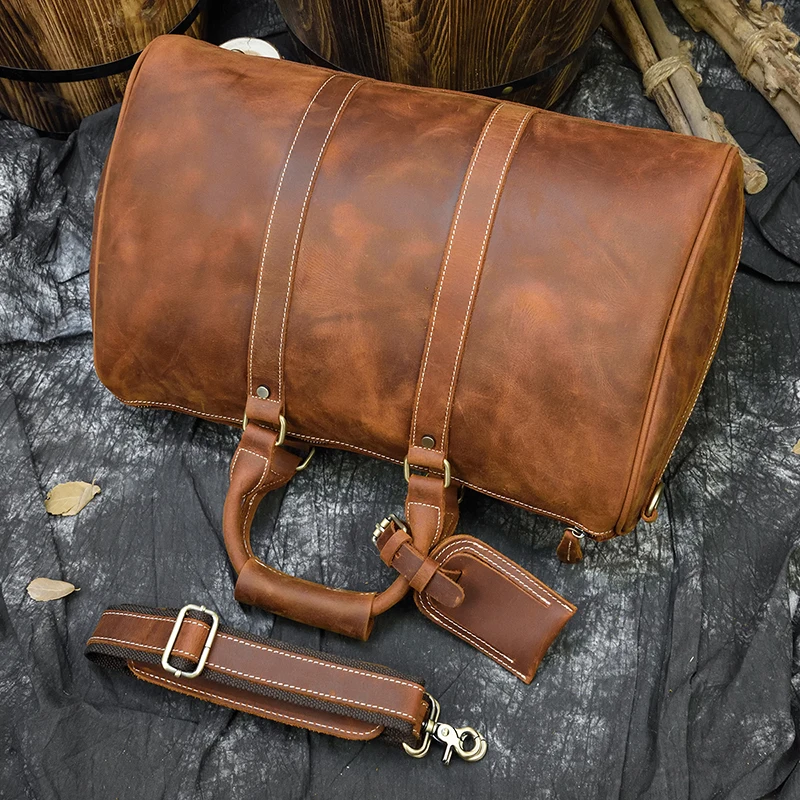 leather travel bag