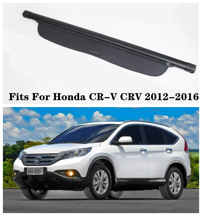 

High Qualit Car Rear Trunk Cargo Cover Security Shield Screen shadFits For Honda CR-V CRV 2012 2013 2014 2015 2016(black, beige)