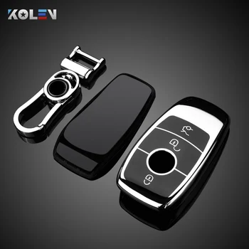 Soft TPU Car Remote Key Case Cover Shell Fob per Mercedes Benz E S GLE Class A220 W213 E200 E300 E220 E320 E260 E43 accessori - Soft TPU Car Remote Key Case Cover Shell Fob per Mercedes Benz E S GLE