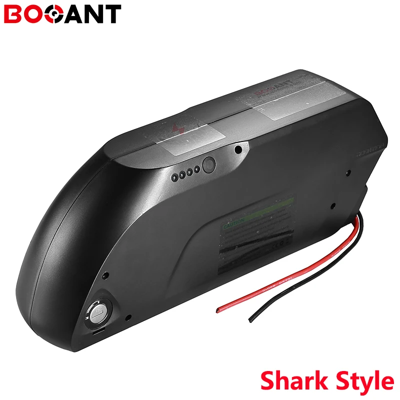Best For 24V 36V 48V 52V shark Style 18650 battery case 7S 10S 13S 14S 18650 ebike lithium battery pack shell +power switch USB port 0