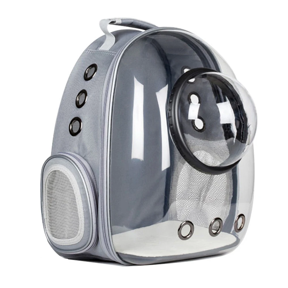 Воздушная дорожная сумка с окошком космонавта, дышащая космическая капсула, прозрачная сумка-переноска для домашних животных, рюкзак для собак и кошек - Цвет: Серый