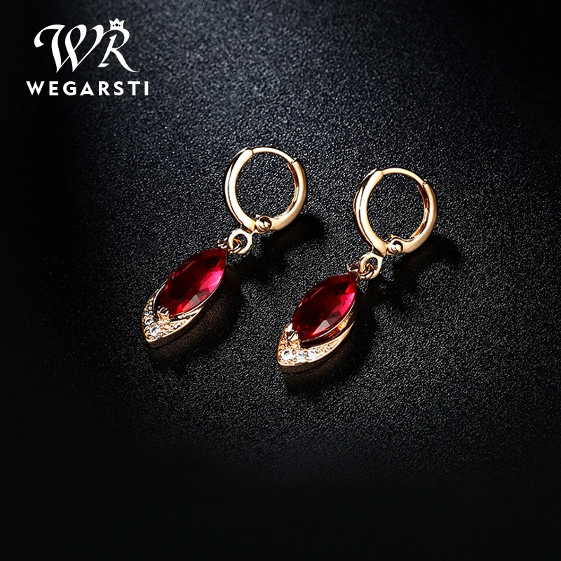 WEGARASTI, новинка, 925 пробы, серебряные серьги, рубин, хорошее ювелирное изделие, классические Винтажные серьги, вечерние, гранатовые, красные серьги