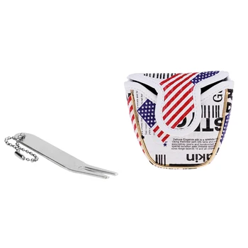 

PU Golf Mallet Head Cover The Stars And The Stripes Club Covers & Divot Tool