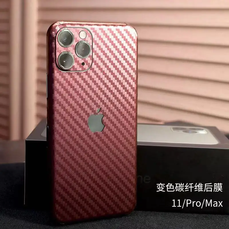 10 шт. для iPhone 11/11Pro 11 Pro Max 3D Градиент углеродного волокна полное заднее покрытие наклейка защитная пленка