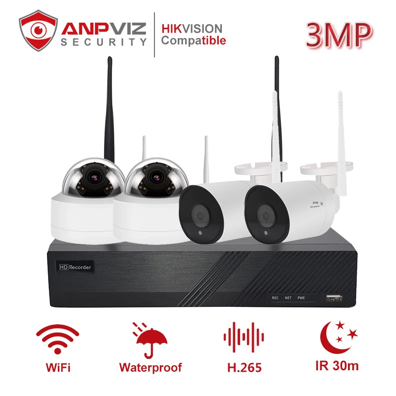 4ch 1080p onvif nvr bullet ip security camera system