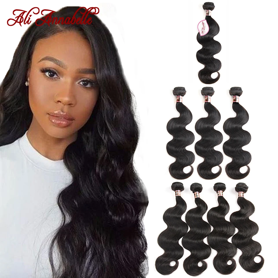 Ali Annabelle Malaysian Body Wave Hair 134 Bundles Deal Human Hair Weave Bundles Remy Hair Extensions Natural Color for Women (1)