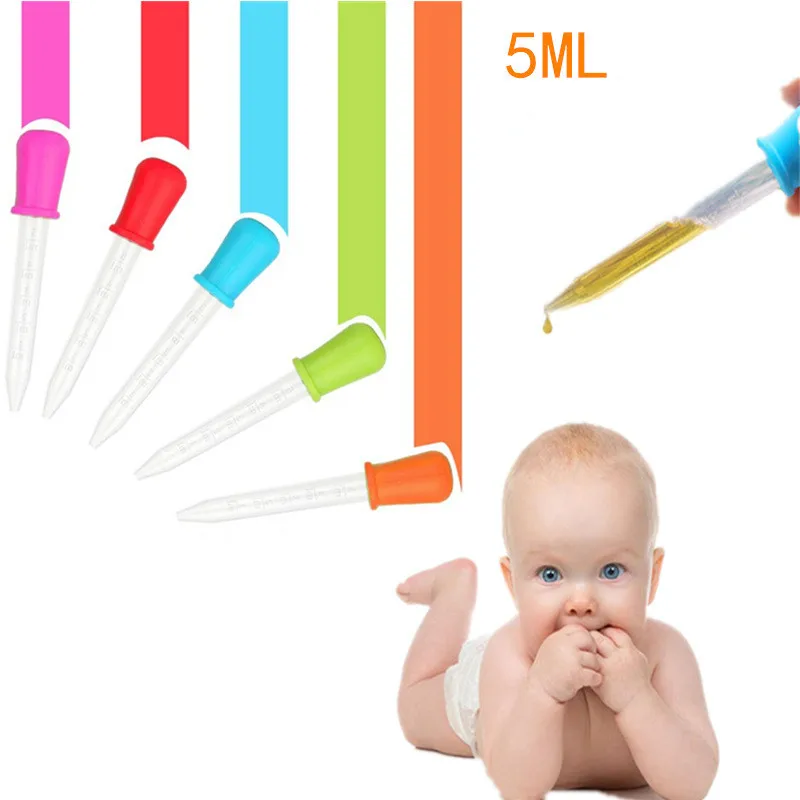 

3pcs Silicone Pipette Liquid Food Dropper Plastic Baby Feeding Medicine Dropper Spoon Burette Infant Utensils Baby Dropper Medic