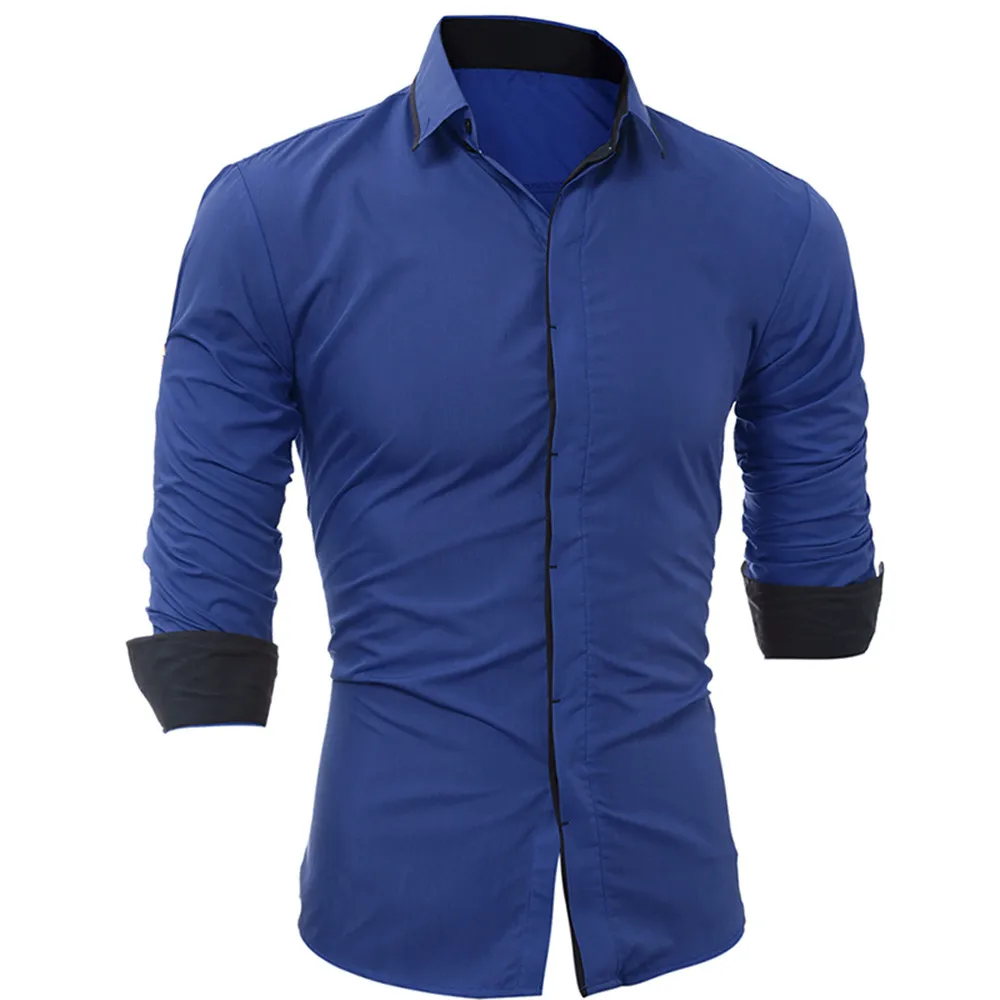 Мужская блузка тонкая рубашка с коротким рукавом стильные официальные топы Мужские повседневные с коротким рукавом пуговицы для рубашки верхняя одежда однотонного размера плюс d