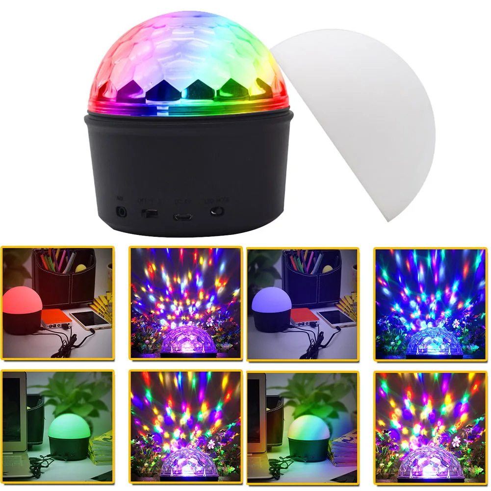 

Christmas Stage Strobe Mini KTV LED Disco Ball Light Sound Activated DJ Rotating Bluetooth Speaker Party Effect Wedding Home