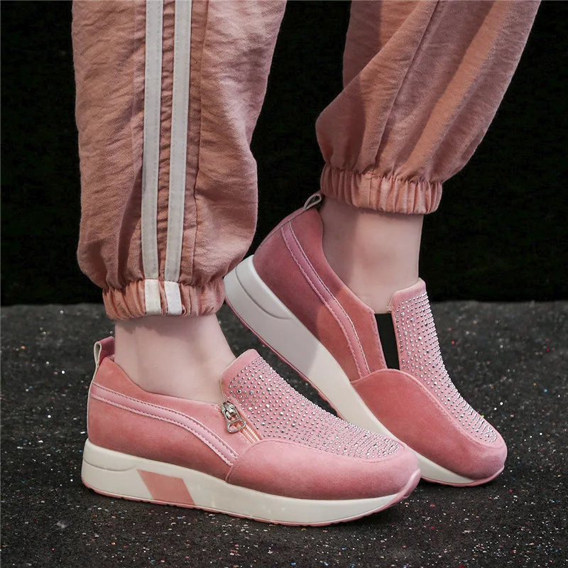 Женская повседневная обувь на плоской подошве блестящие женские туфли без