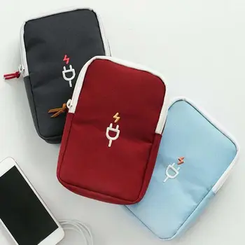 

2019 new hot sale fashion Portable Travel Earphone Data Cable Digital Camera Charger Storage Bag Organizer