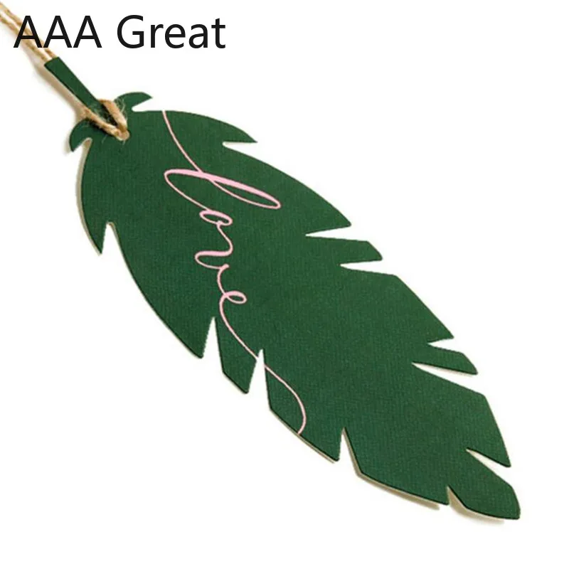 

Simple Style Green Leaves Baking Blank Tag Card Packaging Card Book Paper Party Wedding Birthday Cards Box Bottle Blessed Gifts
