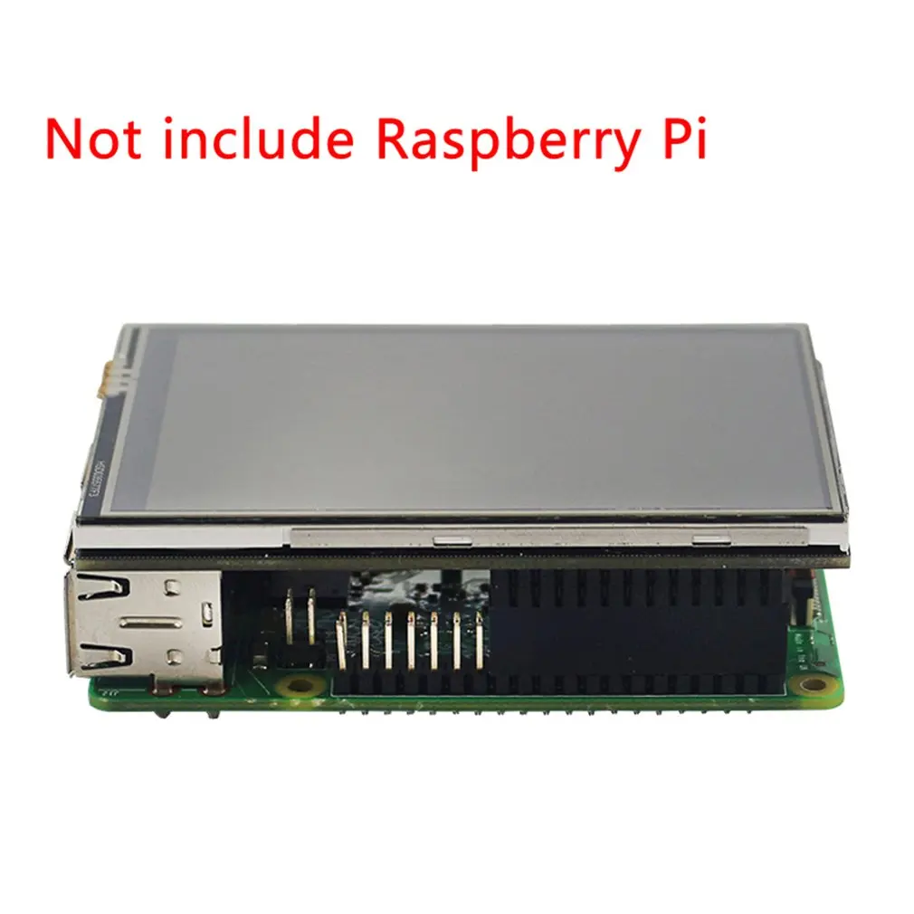 Для Raspberry Pi 4 Модель B 3,5-дюймовый сенсорный ЖК-дисплей+ стилус+ акриловый прозрачный чехол 50 FPS SPI с высокой частотой обновления