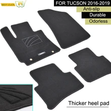 Для hyundai Tucson LHD Автомобильный Коврик противоскользящий передний задний вкладыш на заказ коврик Водонепроницаемый без запаха