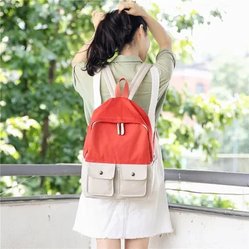 

Korean version of the color contrast student schoolbag fashion large-capacity backpack travel outdoor backpack