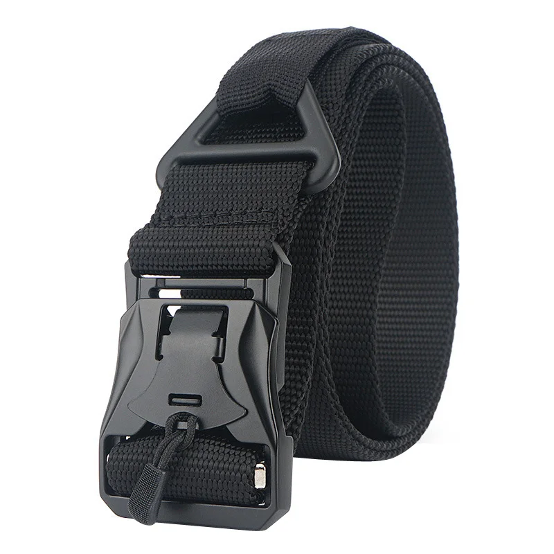 

Hot Selling Men Tactical belt Solid Color Nylon Insert Buckle Men belts Outdoor Sports Casual Wild belt Luxury belt 125cm