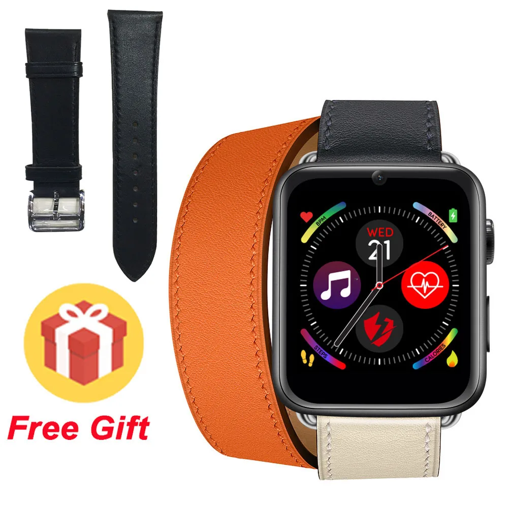 Black long strap LEM10 4G LTE Смарт-часы Android 7,1 3G+ 32G смарт-часы для мужчин 1,88 дюймов Экран Фронтальная камера gps wifi сердечный ритм умные часы для женщин - Цвет: Black long strap