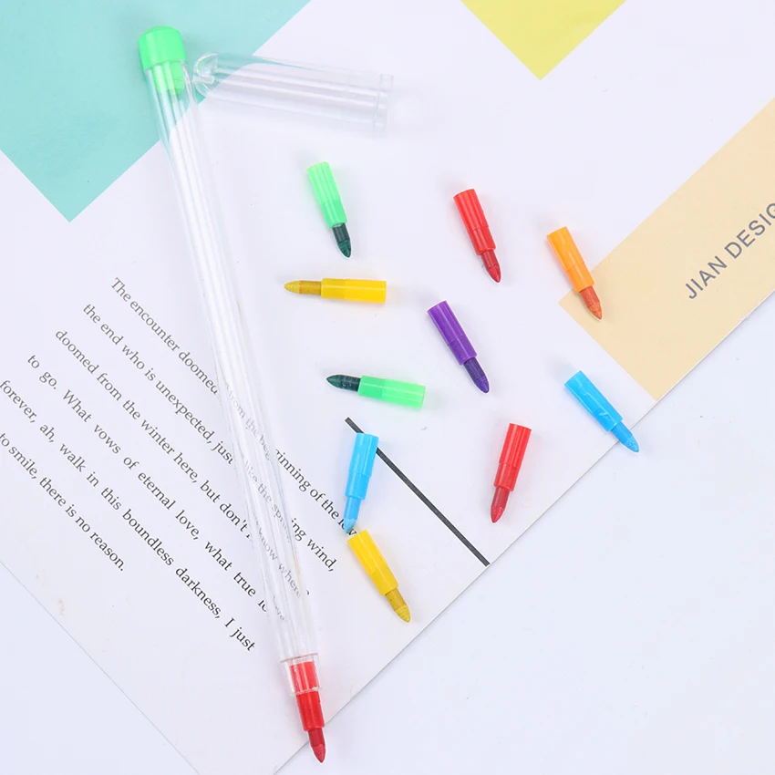 1 шт. цветные карандаши, многоцветные ручки с граффити, масляная краска, ручка для рисования, художественная краска, подарок для детей, масляная пастель