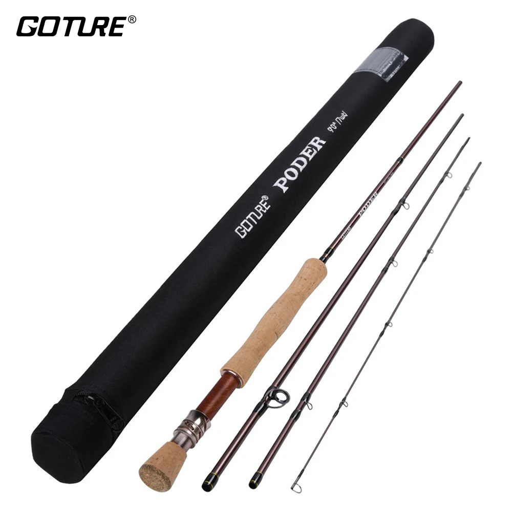 Goture PODER серия Fly Удочка 2 7 м 30 т углеродное волокно Rod M/MF Action 4wt/5wt/7wt/8wt с портативной