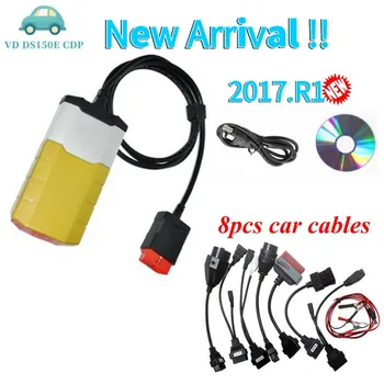 

New Arrivals Golden VD DS150E CDP with bluetooth 2017R1 new software for delphis car truck scanner obd2 diagnostic tool with usb