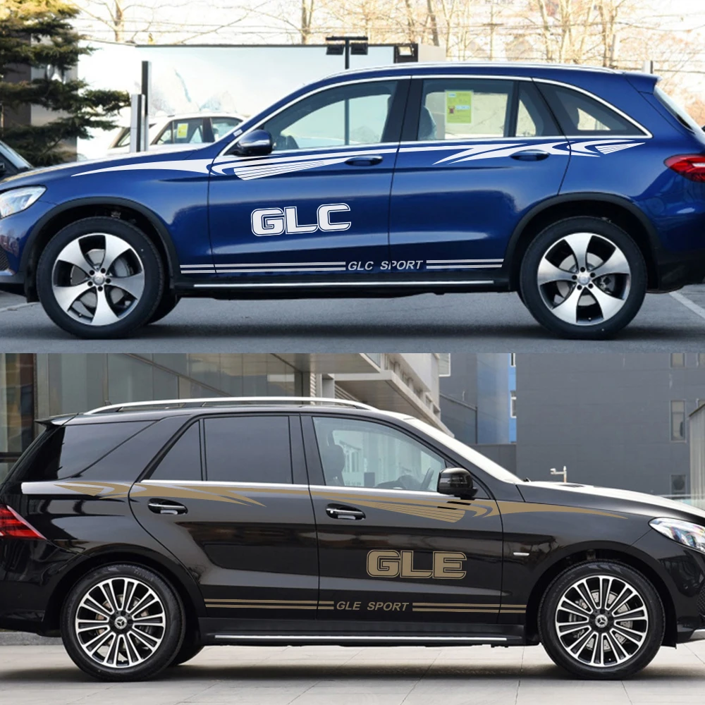 2 шт. стикер для автомобиля Mercedes Benz GLE купе C292 W166 W167 GLA GLC боковая полоса
