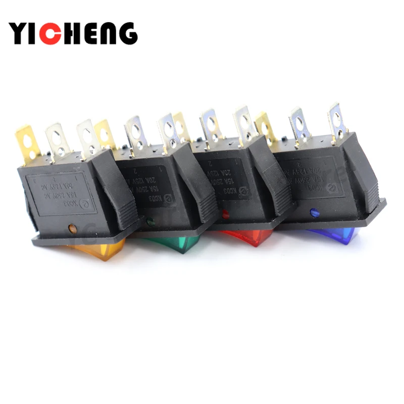 4Pcs Rocker switch four-legged rocker switch lamp led light