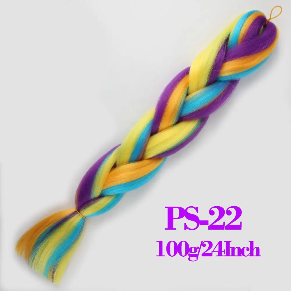 PS-22 Pageup синтетические широкие плетеные волосы для наращивания для женщин термостойкие 165 г/упак. красные синие светлые крючком накладные плетеные волосы - Цвет: PS-22