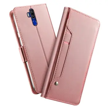 

For Oukitel K9 Case Matte Luxury PU Leather Wallet Flip Stand Cover with Mirror and Card Slots For Oukitel K9 Case Shockproof