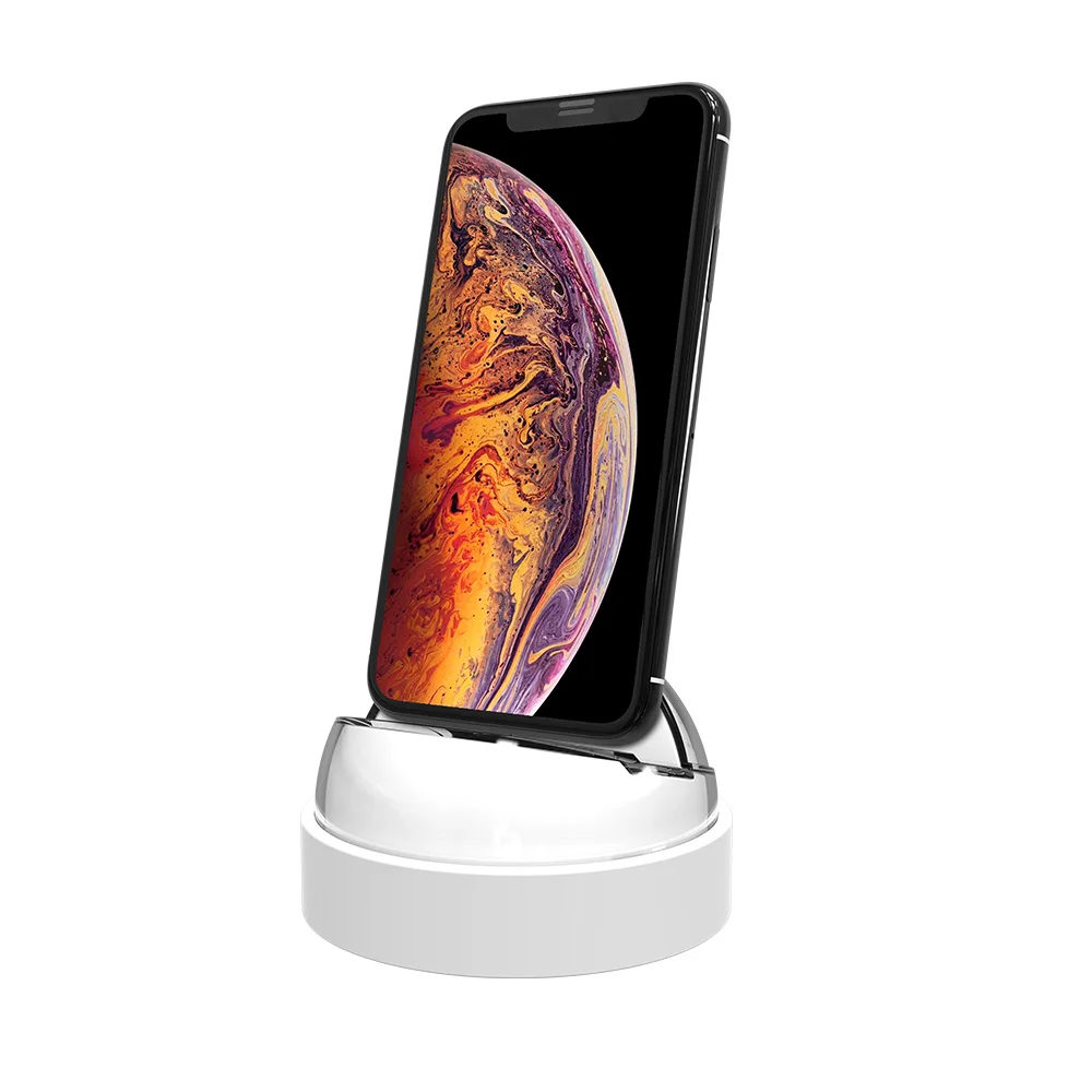 3 в 1 спин Зарядное устройство USB кабель Подставка для зарядки iPhone 11X8 7 6S 5/Micro USB/type C Настольный