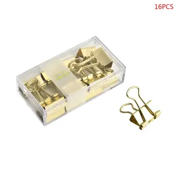 

16pcs 19mm Mini Metal Binder Clip Paper Pile Photo Message Ticket Notes Clips Korean Office School Supplies