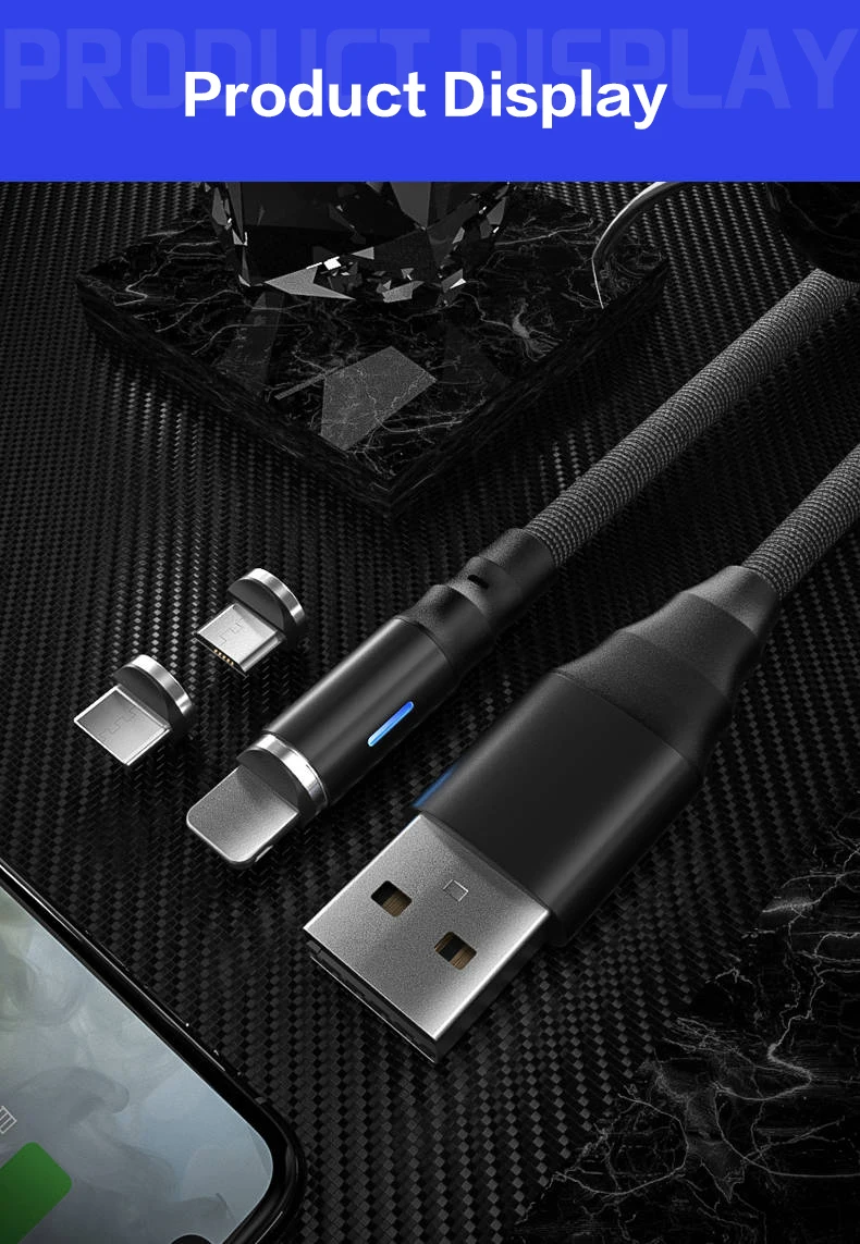 3а Быстрая зарядка USB C Магнитный кабель Поддержка передачи данных тип-c Micro USB кабель для мобильного телефона для iPhone