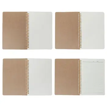 

A5 Bullet Notebook Kraft Dot Grid Time Management Blank Book Spiral Journal Weekly Planner School Office Supplies M5TB