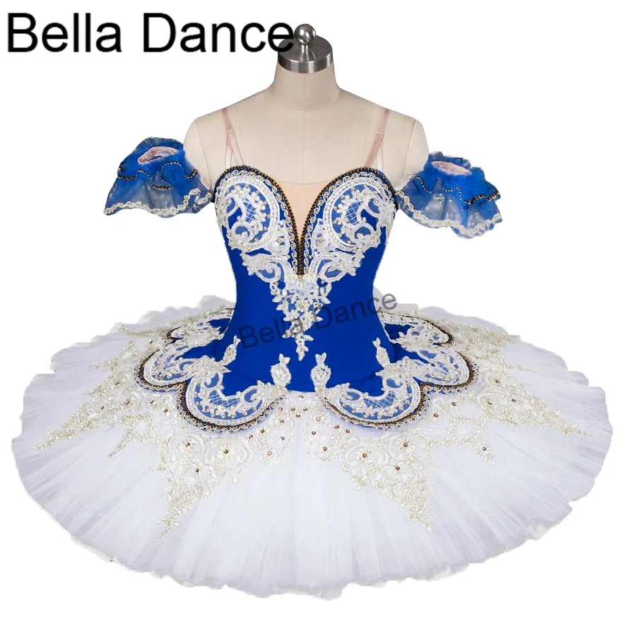 Free Shipping Adult Women Kids Girls Ballet Professional Tutus The Snow Flake In Nutcracker Blue White Ballet Tutu  BT9044