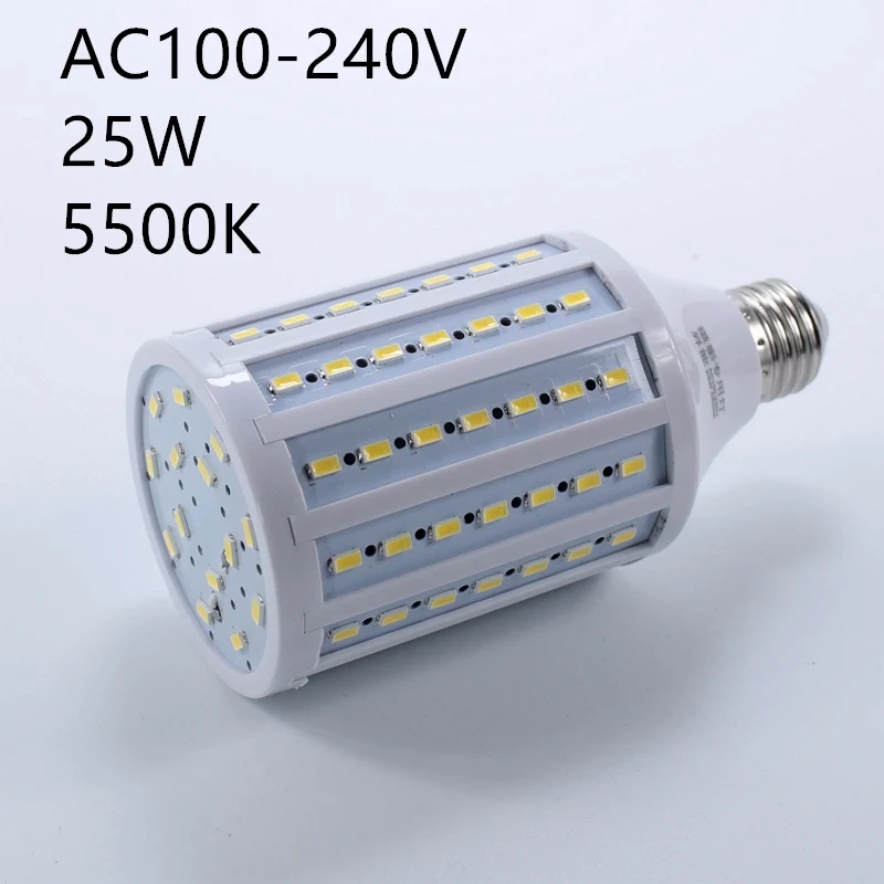 E27 светодиодный свет 20 Вт, 25 Вт, 40 Вт, 50 Вт, 60 вт профессиональная лампа для фотографирования 3200K 5500K AC100-240V лампа 1 шт