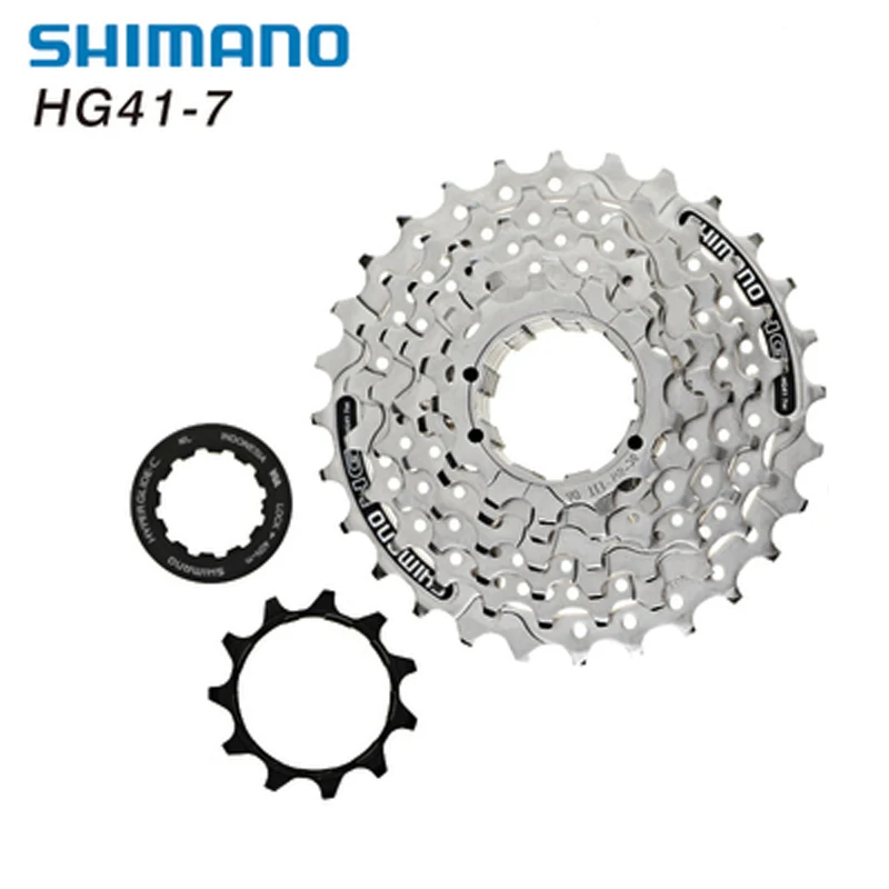 Звездочка для кассеты Shimano CS HG41 7 скоростей зубья 11 28T с кольцом замком цвет
