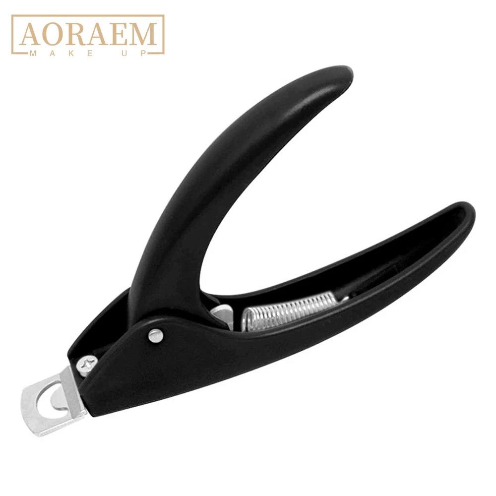 Cortador de Unhas Aoraem Falso Profissional Clippers Borda Reta Acrílico Manicure Ferramentas Design Guilhotina Aparadores Aço Inoxidável 1 Aoraem falso cortador de unhas profissional clippers